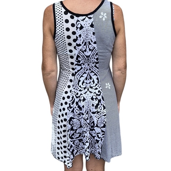 Vintage Crazy Fish |‎ Lace Celtic Dress Striped Polka Dot Floral Asymmetrical S - Picture 4 of 12